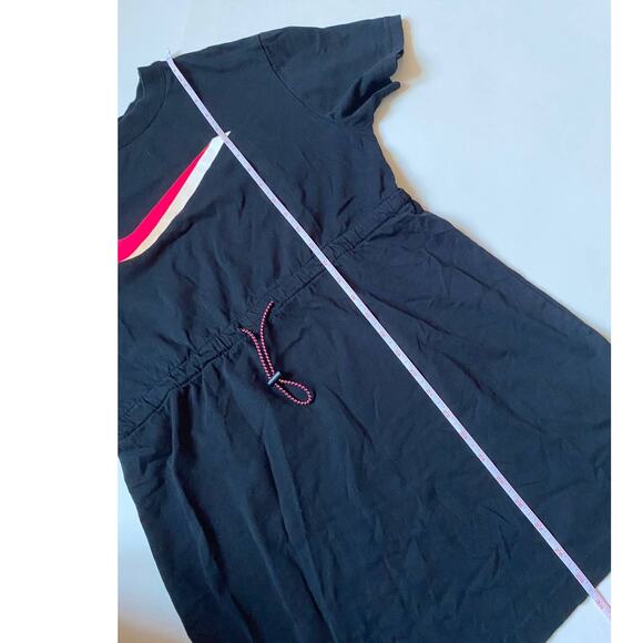 Nike Move to Zero T-Shirt Dress Drawstring Waist Swoosh DJ1071-010 Womens - Picture 4 of 8